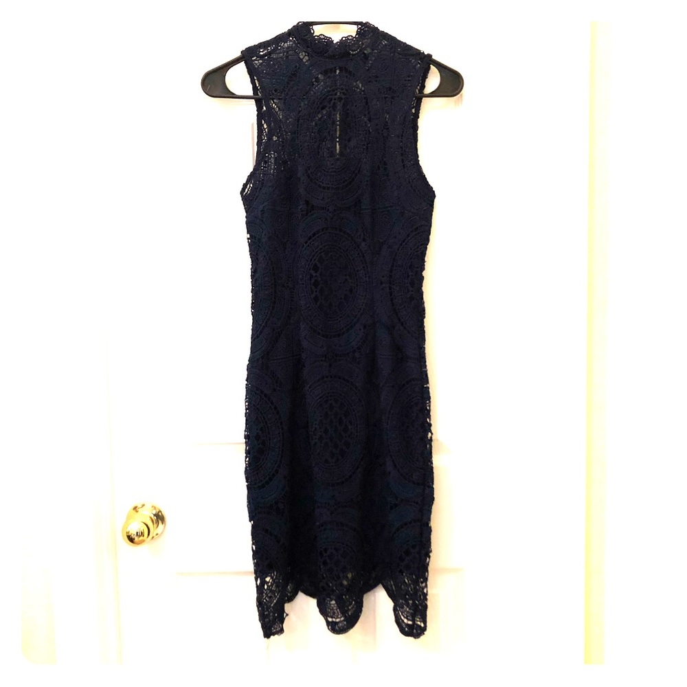 Blue lace dress